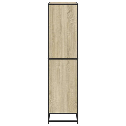 vidaXL Bookcase Sonoma Oak 80.5x35x139 cm Engineered Wood - Brown