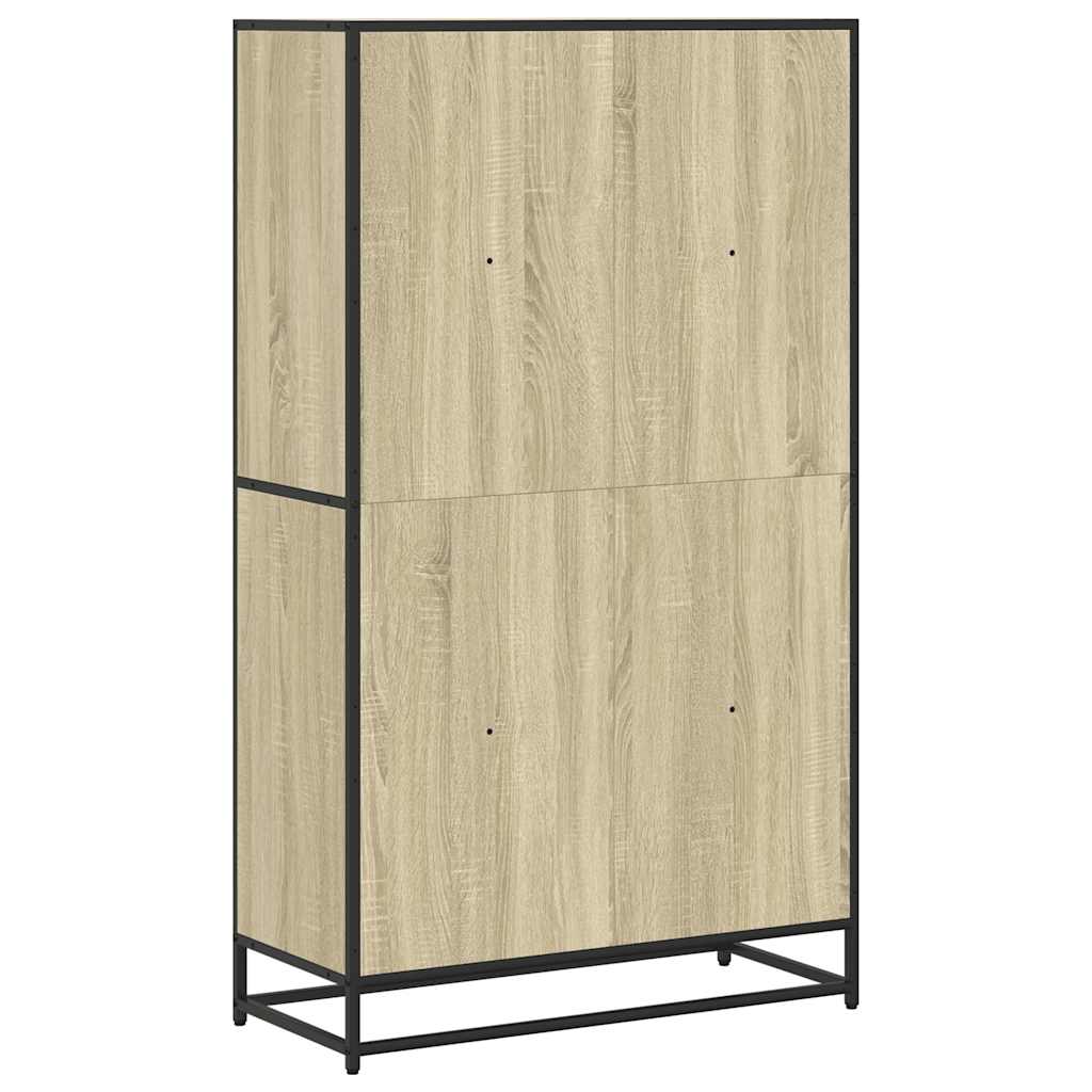 vidaXL Bookcase Sonoma Oak 80.5x35x139 cm Engineered Wood - Brown