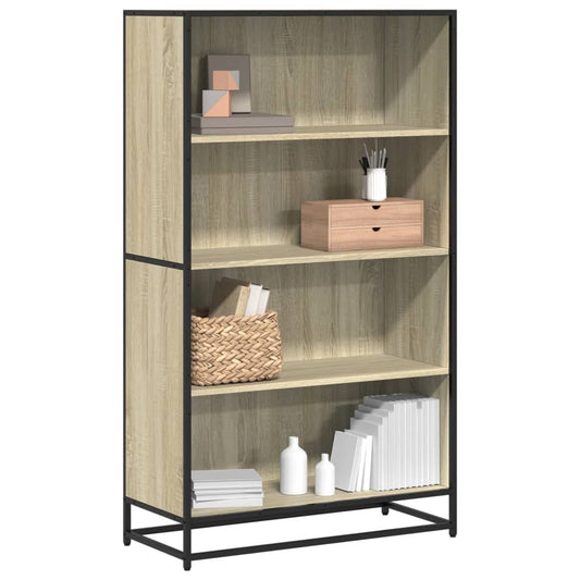 vidaXL Bookcase Sonoma Oak 80.5x35x139 cm Engineered Wood - Brown