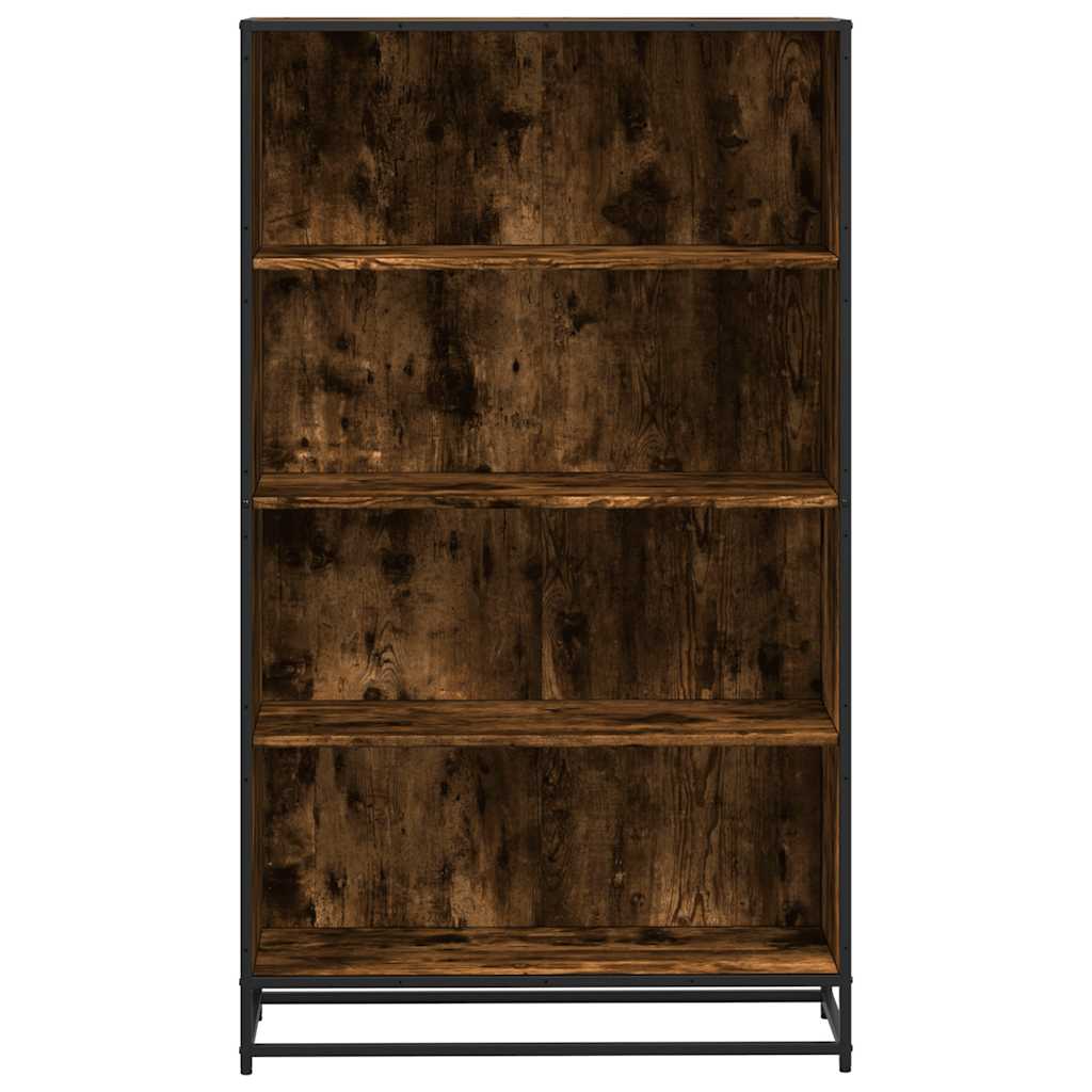 vidaXL Bookcase Smoked Oak 80.5x35x139 cm Engineered Wood - Brown