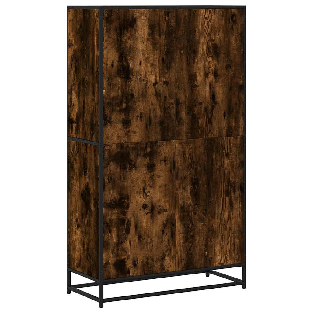 vidaXL Bookcase Smoked Oak 80.5x35x139 cm Engineered Wood - Brown
