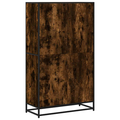 vidaXL Bookcase Smoked Oak 80.5x35x139 cm Engineered Wood - Brown