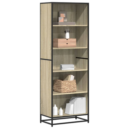 vidaXL Bookcase Sonoma Oak 60x35x170.5 cm Engineered Wood - Brown