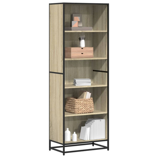 vidaXL Bookcase Sonoma Oak 60x35x170.5 cm Engineered Wood - Brown