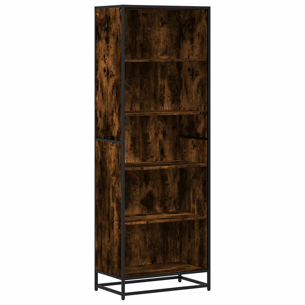 vidaXL Bookcase Smoked Oak 60x35x170.5 cm Engineered Wood - Brown