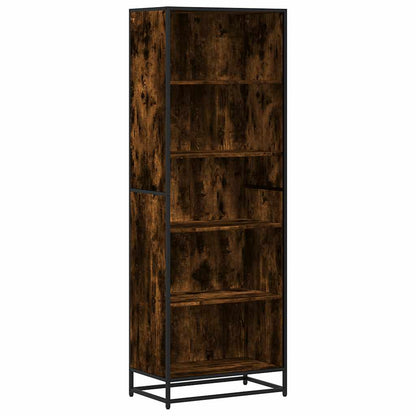 vidaXL Bookcase Smoked Oak 60x35x170.5 cm Engineered Wood - Brown