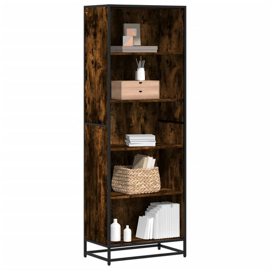 vidaXL Bookcase Smoked Oak 60x35x170.5 cm Engineered Wood - Brown