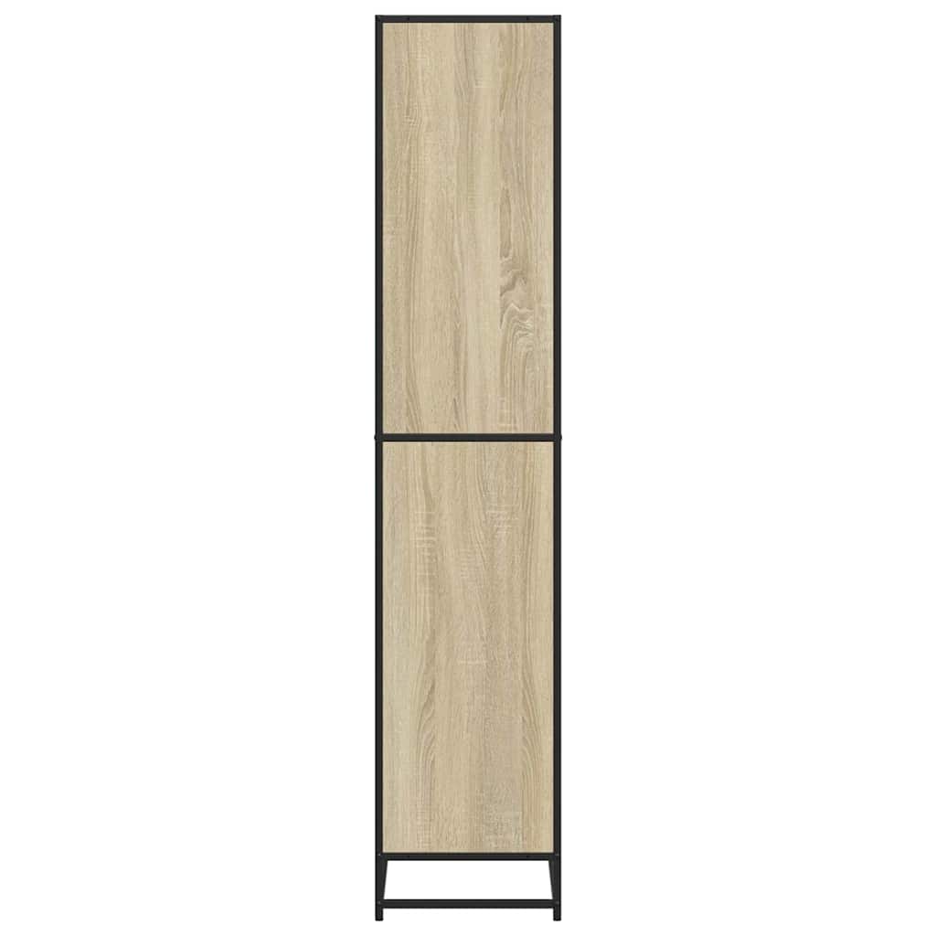 vidaXL Bookcase Sonoma Oak 80.5x35x170.5 cm Engineered Wood - Brown