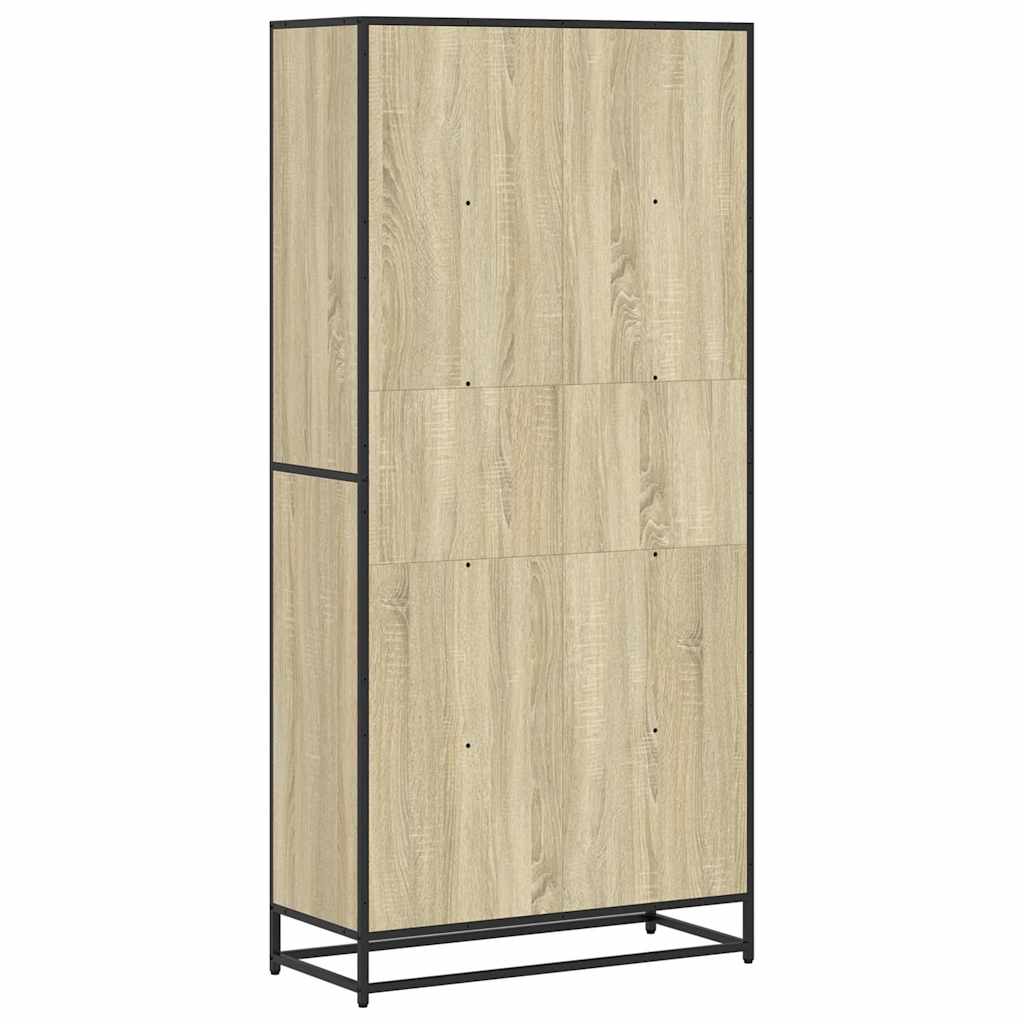 vidaXL Bookcase Sonoma Oak 80.5x35x170.5 cm Engineered Wood - Brown