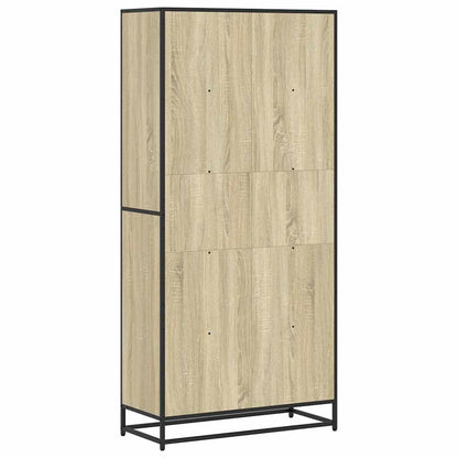 vidaXL Bookcase Sonoma Oak 80.5x35x170.5 cm Engineered Wood - Brown
