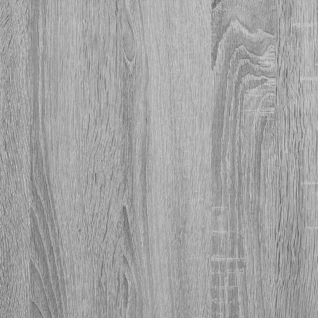 vidaXL Bookcase Grey Sonoma 97.5x33x107.5 cm Engineered Wood and Metal