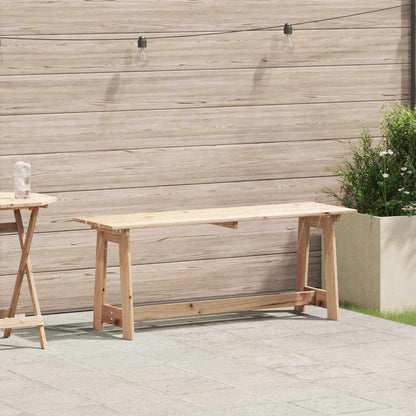 vidaXL Outdoor Bench Natural 119 x 37 x 47 cm Solid Pine Wood - Brown