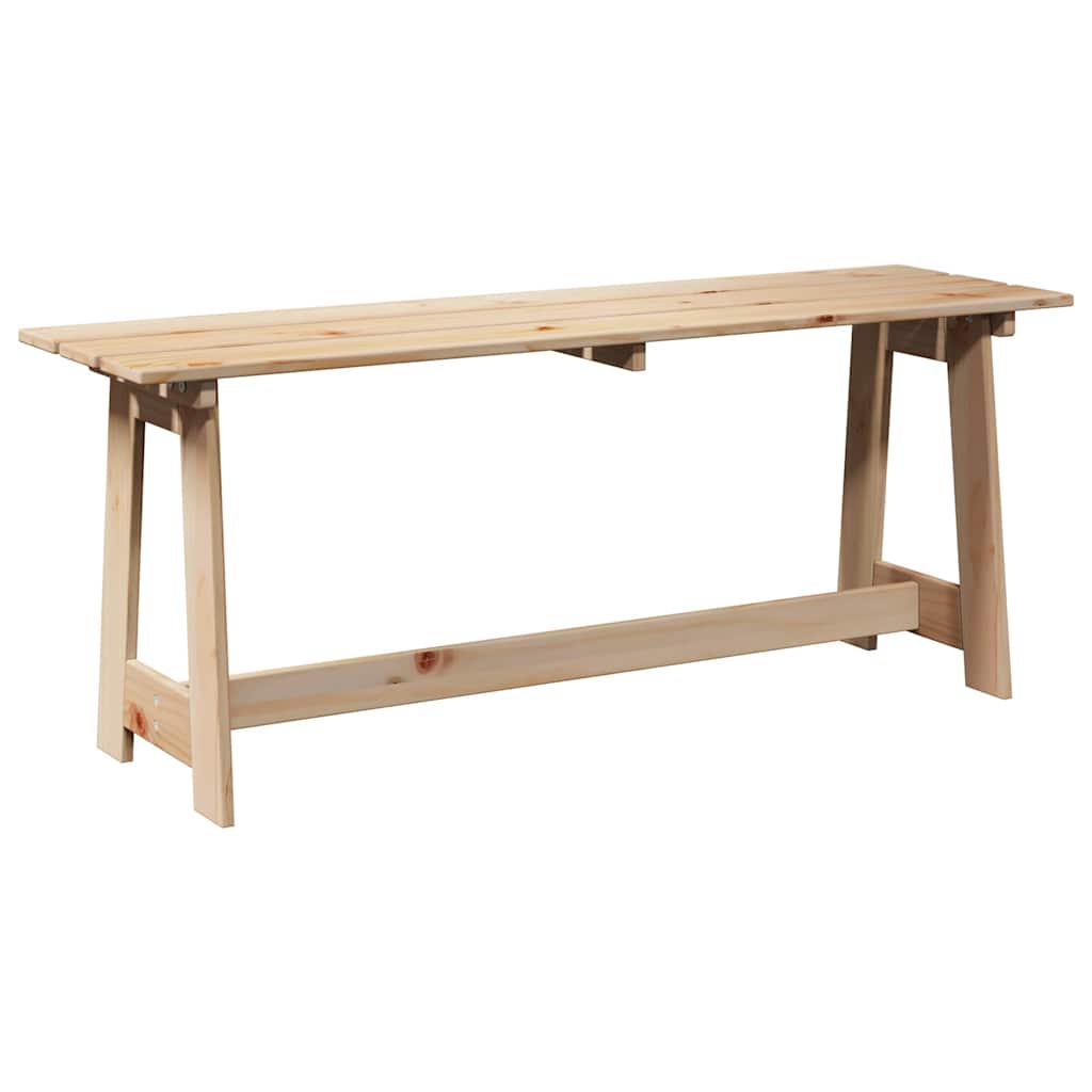 vidaXL Outdoor Bench Natural 119 x 37 x 47 cm Solid Pine Wood - Brown