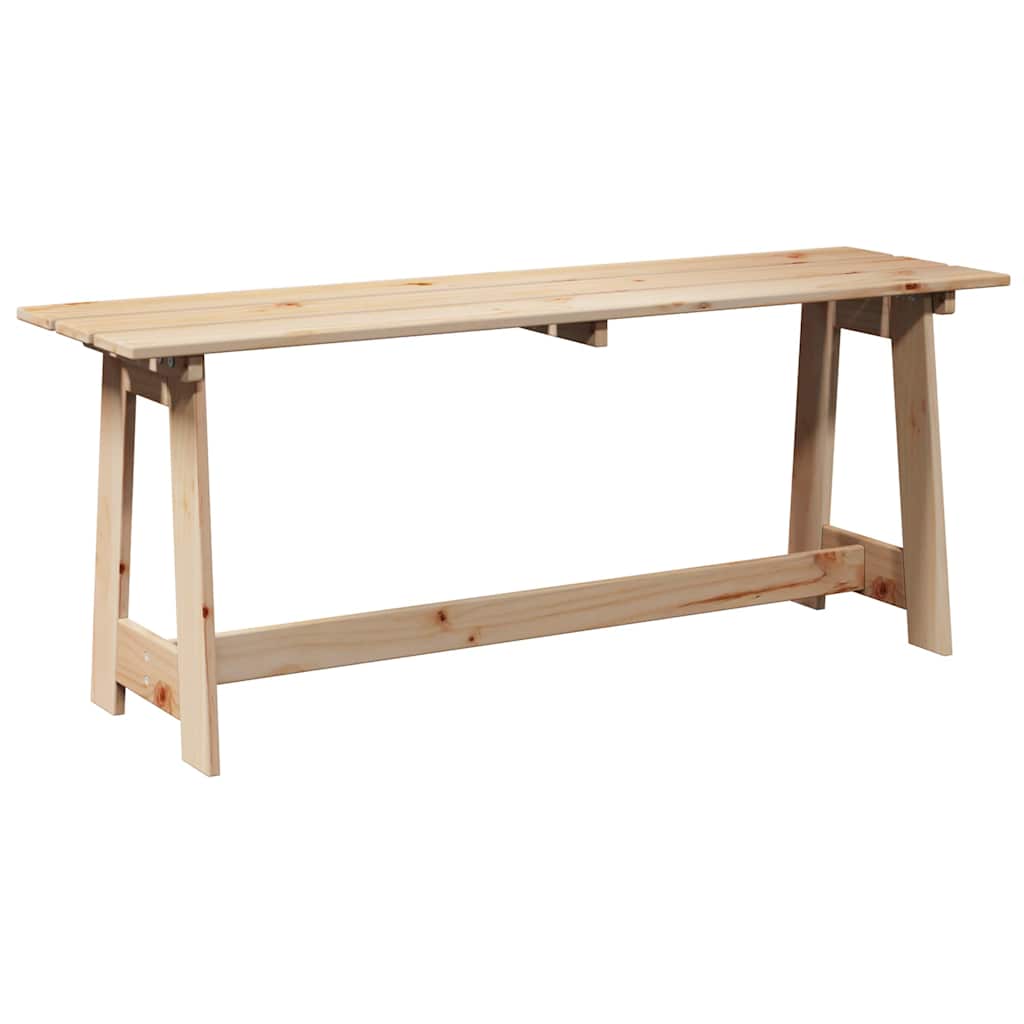 vidaXL Outdoor Bench Natural 119 x 37 x 47 cm Solid Pine Wood - Brown