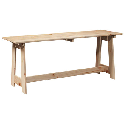 vidaXL Outdoor Bench Natural 119 x 37 x 47 cm Solid Pine Wood - Brown