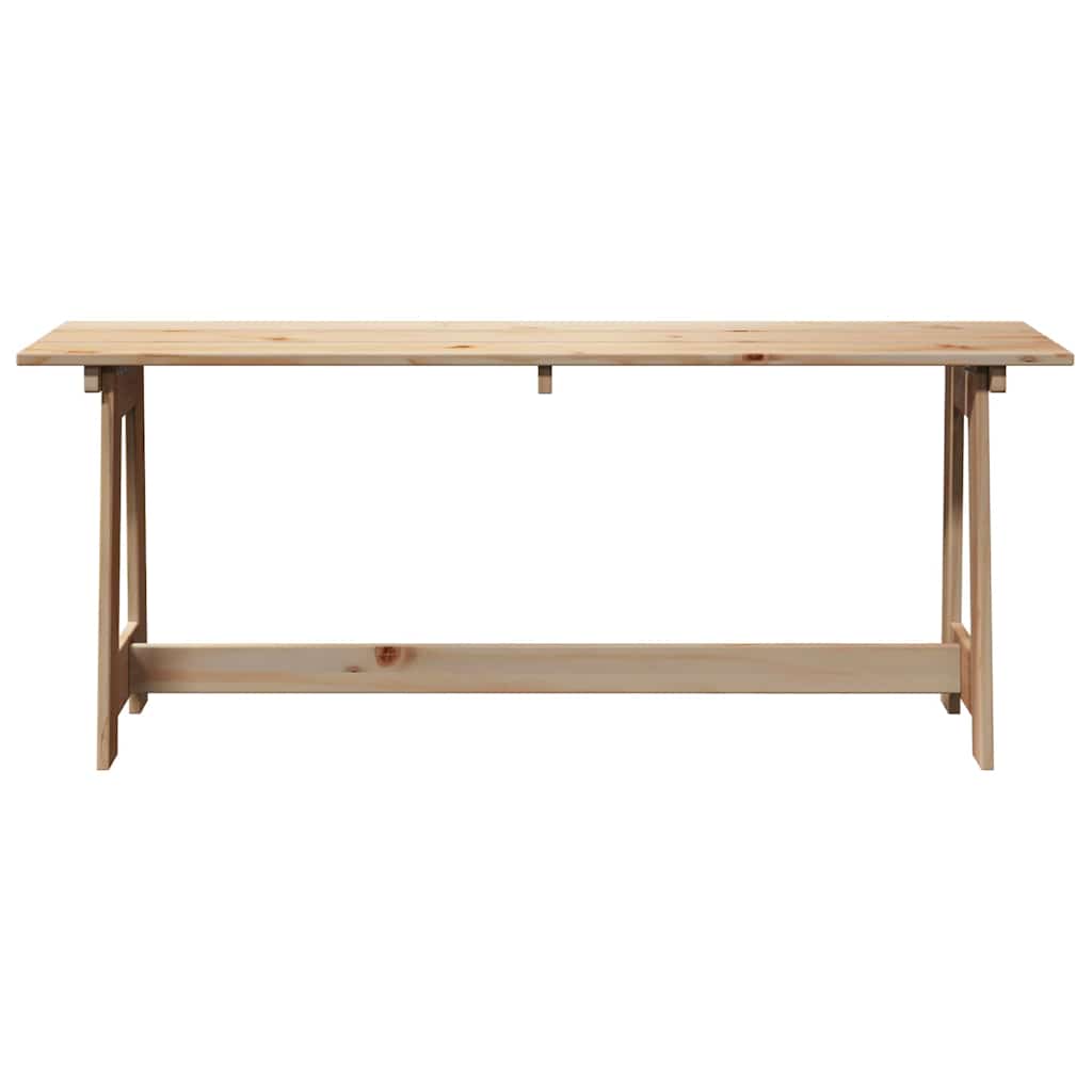 vidaXL Outdoor Bench Natural 119 x 37 x 47 cm Solid Pine Wood - Brown