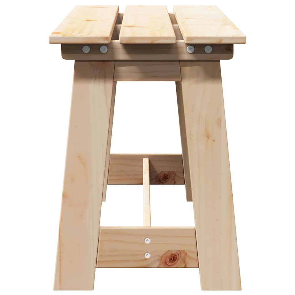 vidaXL Outdoor Bench Natural 119 x 37 x 47 cm Solid Pine Wood - Brown
