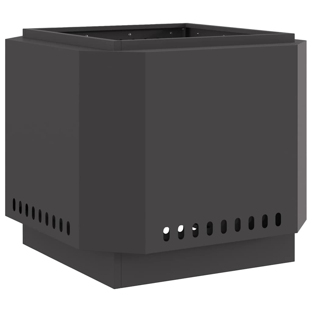 vidaXL Smokeless Fire Pit Black 58 x 58 x 51 cm Cold-rolled Steel