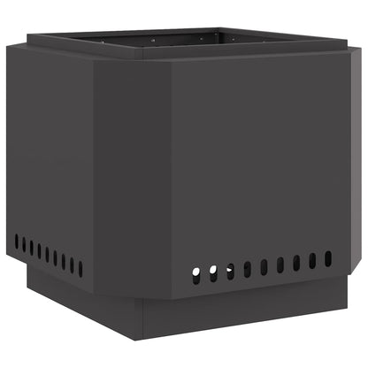 vidaXL Smokeless Fire Pit Black 58 x 58 x 51 cm Cold-rolled Steel