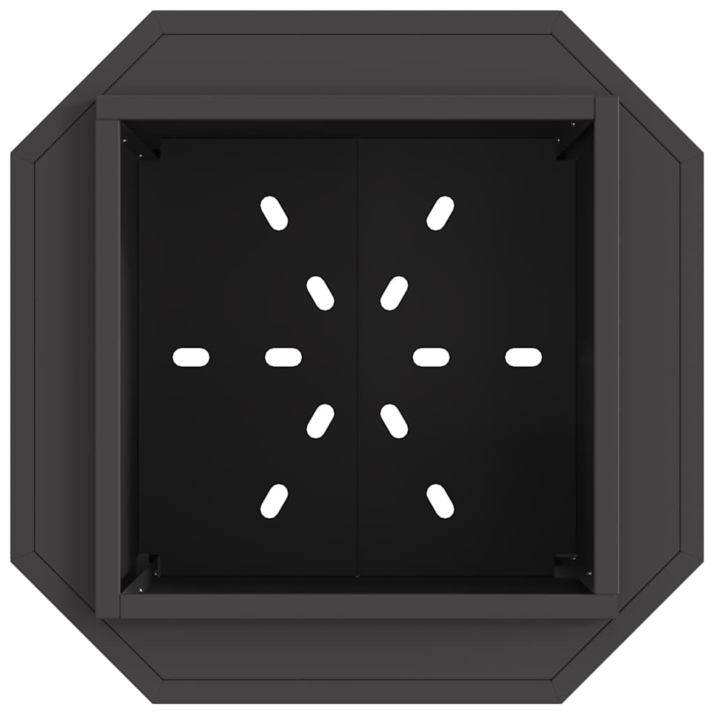 vidaXL Smokeless Fire Pit Black 48 x 48 x 51 cm Steel
