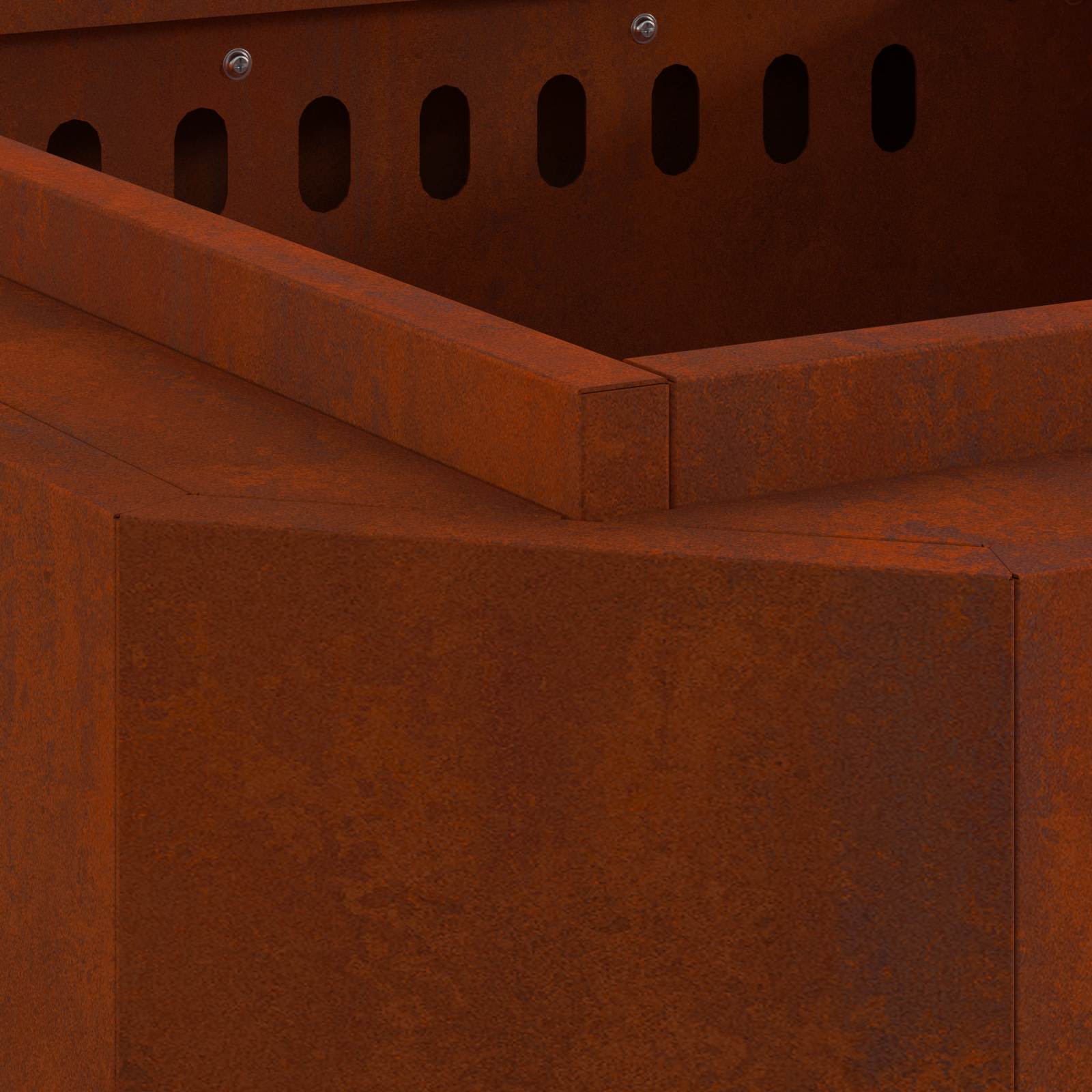 vidaXL Smokeless Fire Pit Rusty 48 x 48 x 51 cm Weathering Steel - Brown
