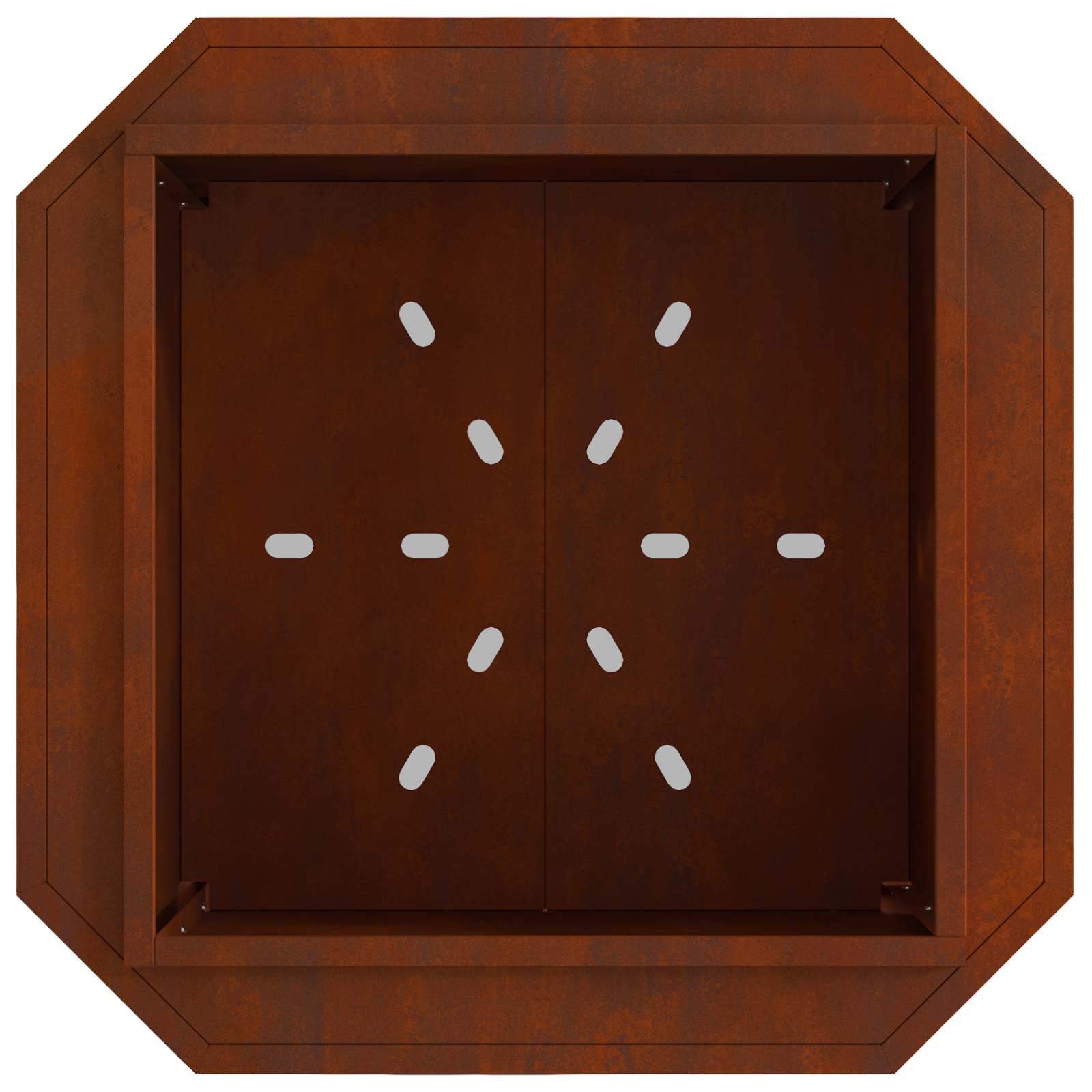 vidaXL Smokeless Fire Pit Rusty 48 x 48 x 51 cm Weathering Steel - Brown