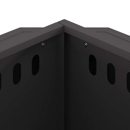 vidaXL Smokeless Fire Pit Black 38 x 38 x 51 cm Steel
