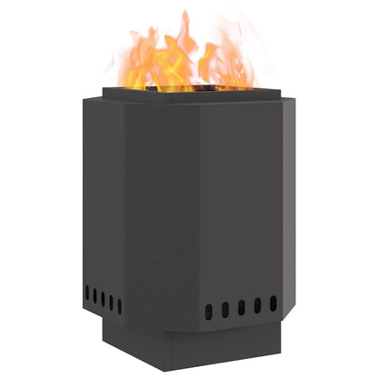 vidaXL Smokeless Fire Pit Black 38 x 38 x 51 cm Steel