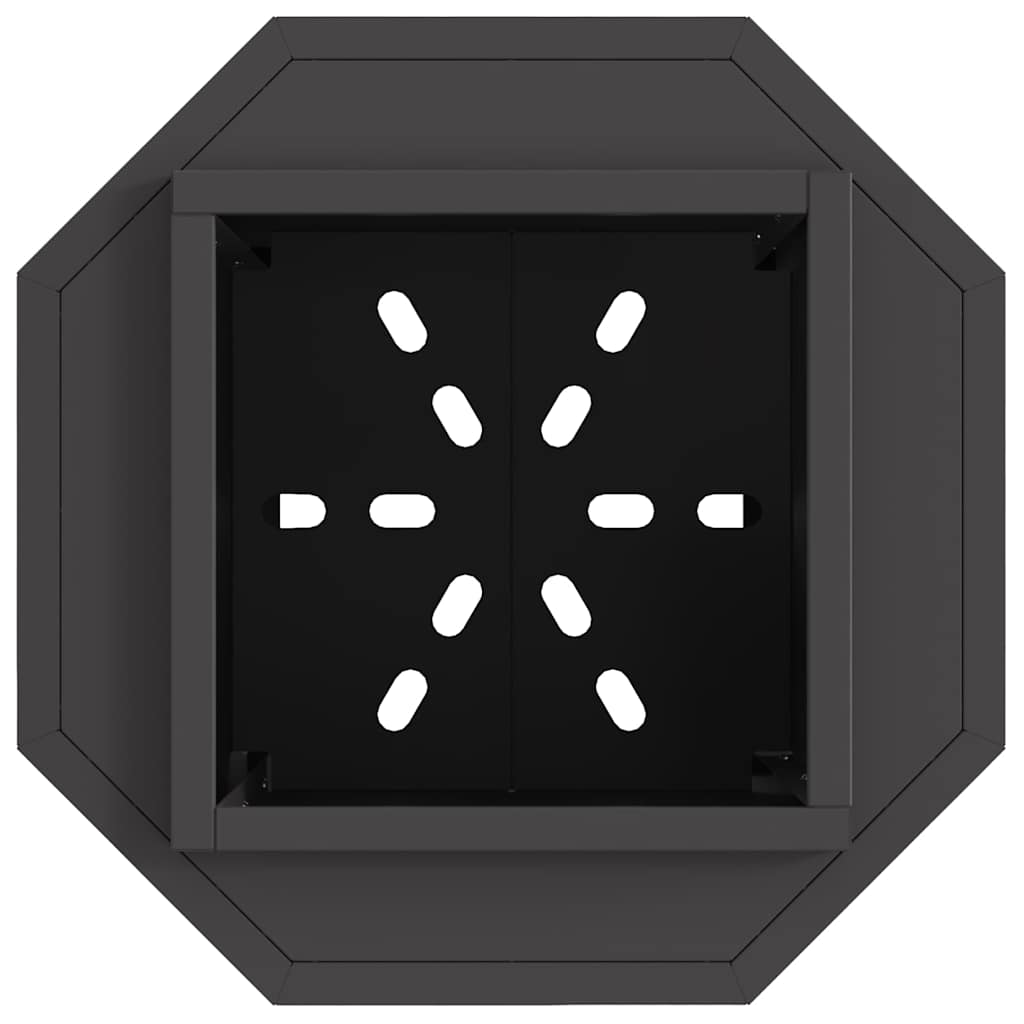 vidaXL Smokeless Fire Pit Black 38 x 38 x 51 cm Steel
