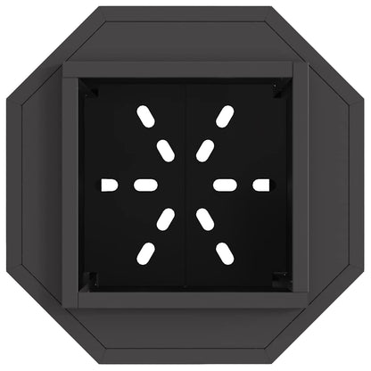 vidaXL Smokeless Fire Pit Black 38 x 38 x 51 cm Steel