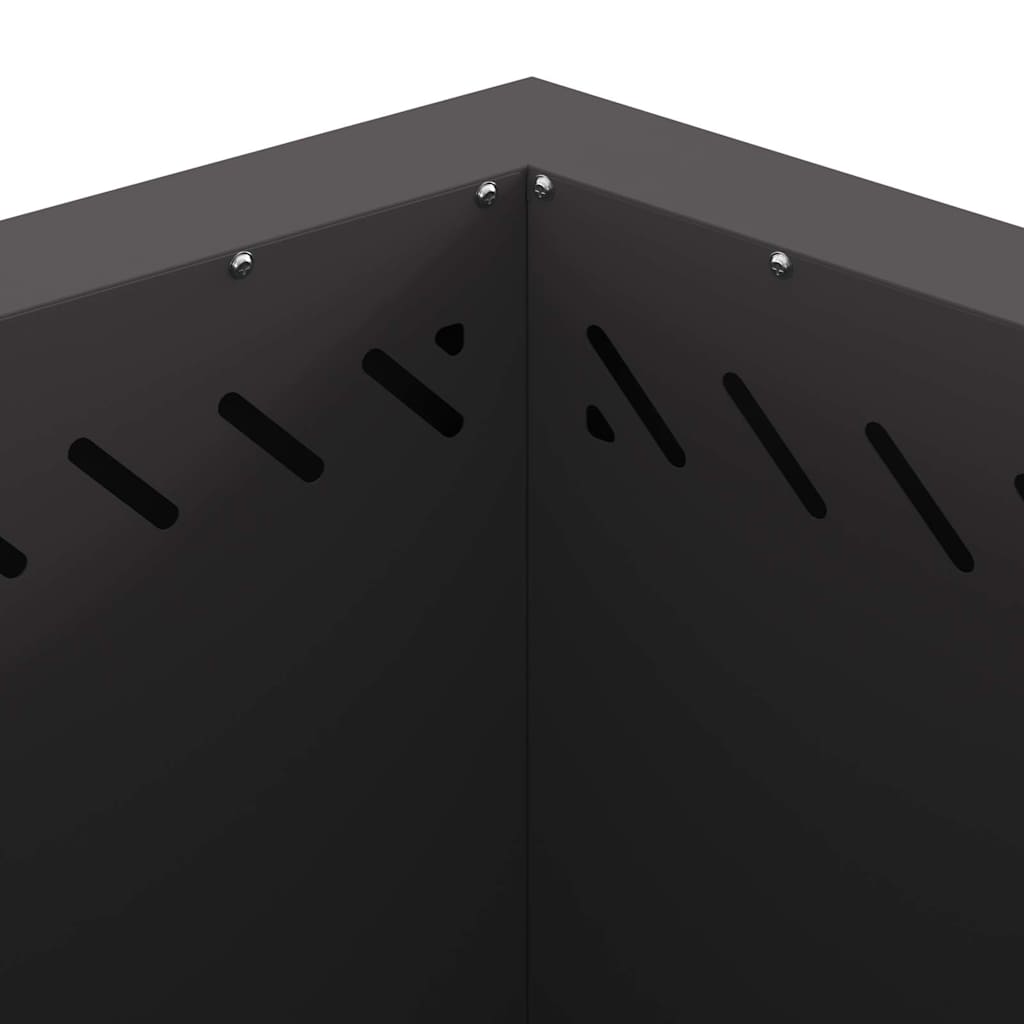 vidaXL Smokeless Fire Pit Black 58 x 58 x 51 cm Steel
