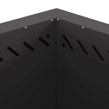 vidaXL Smokeless Fire Pit Black 58 x 58 x 51 cm Steel