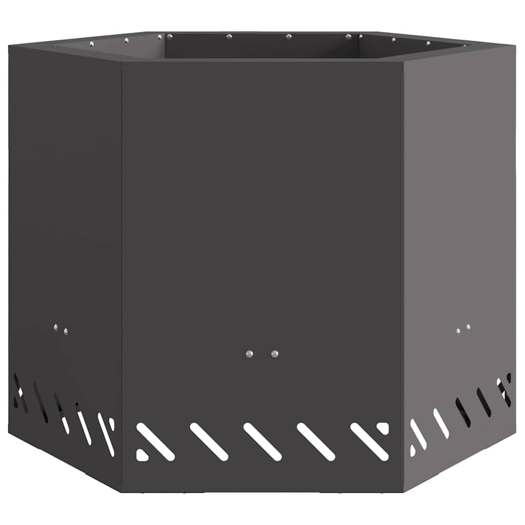 vidaXL Smokeless Fire Pit Black 58 x 58 x 51 cm Steel