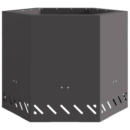vidaXL Smokeless Fire Pit Black 58 x 58 x 51 cm Steel