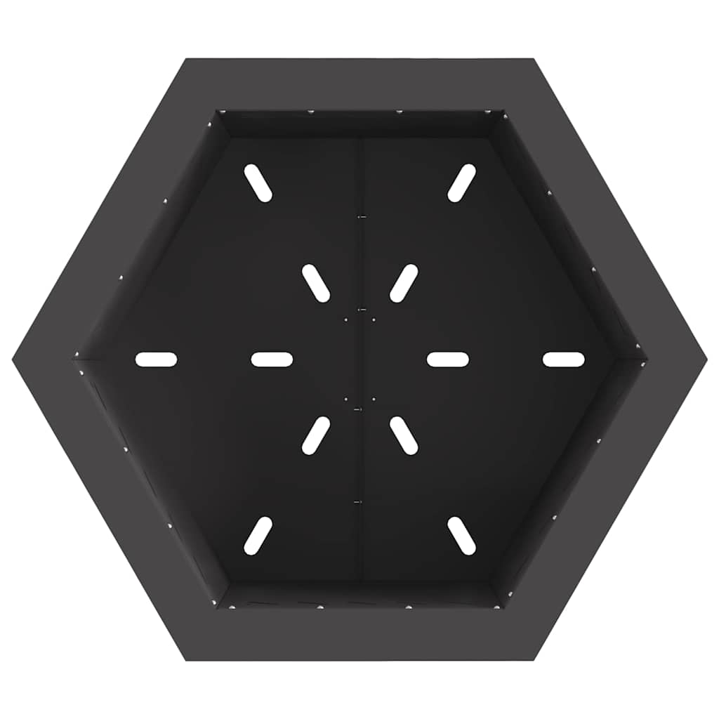 vidaXL Smokeless Fire Pit Black 58 x 58 x 51 cm Steel