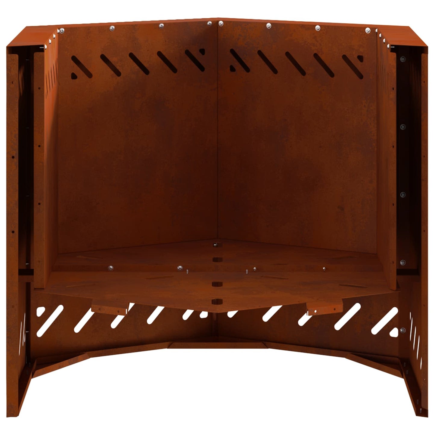 vidaXL Smokeless Fire Pit Brown 58 x 58 x 51 cm Weathering Steel - 10744