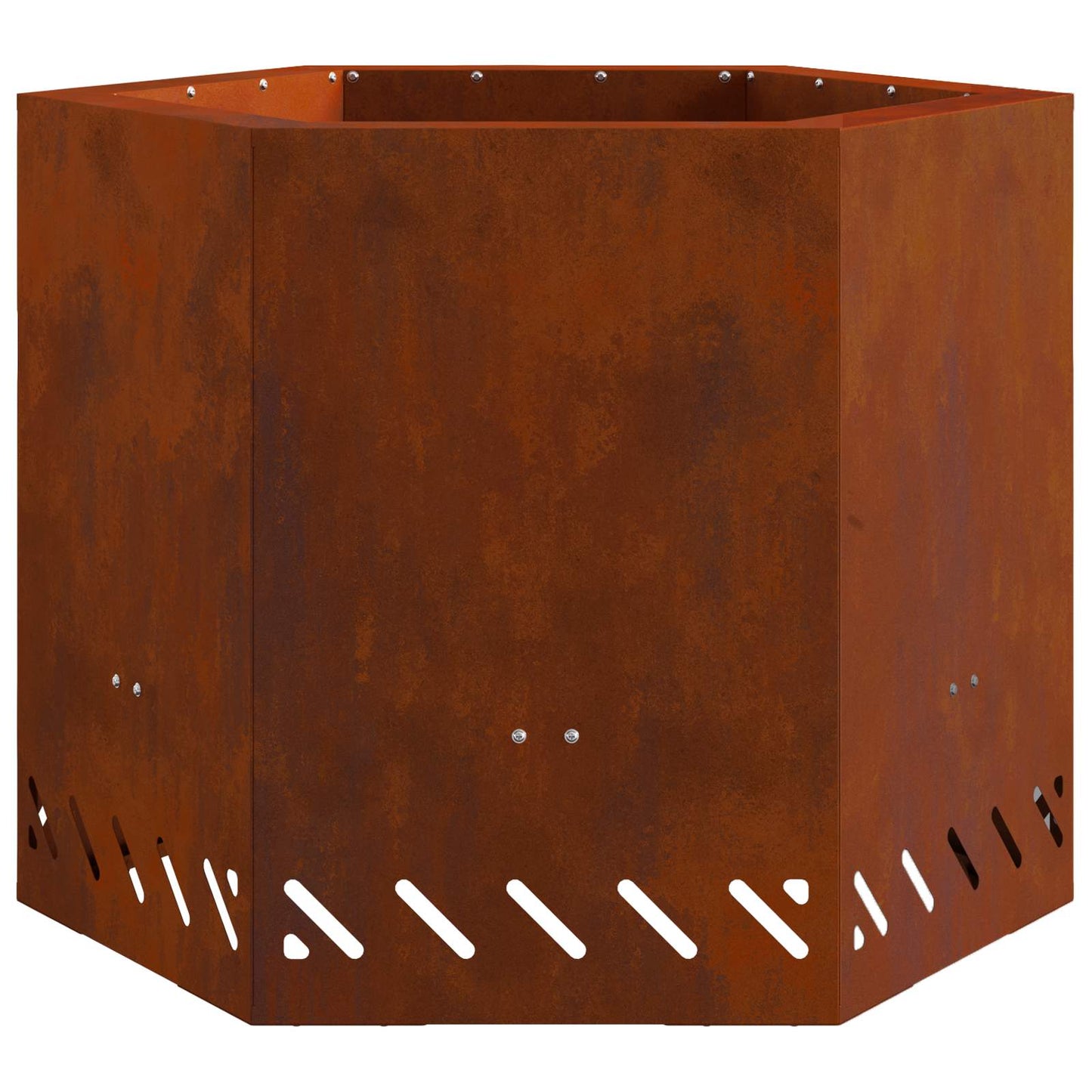 vidaXL Smokeless Fire Pit Brown 58 x 58 x 51 cm Weathering Steel - 10744