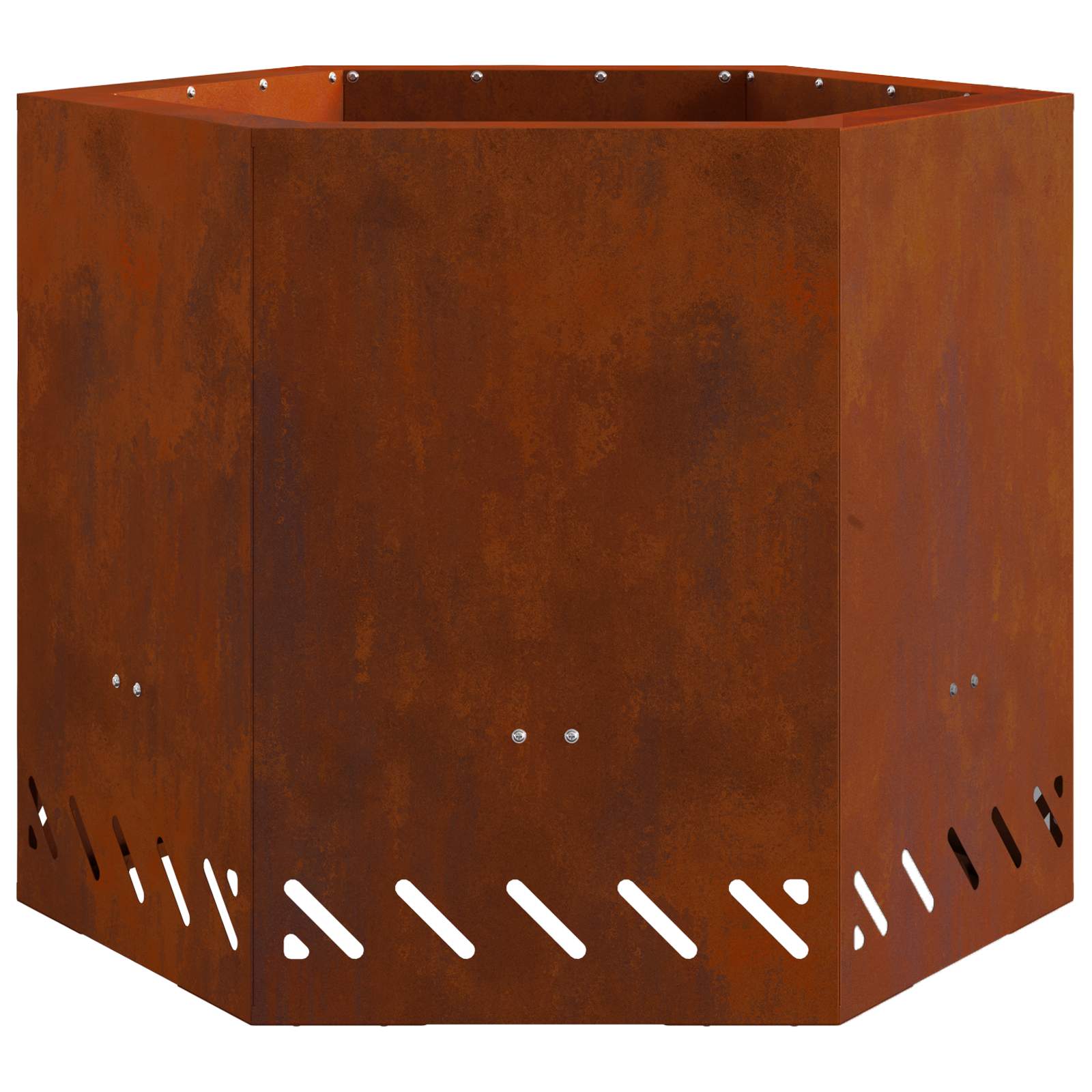 vidaXL Smokeless Fire Pit Brown 58 x 58 x 51 cm Weathering Steel - 10744