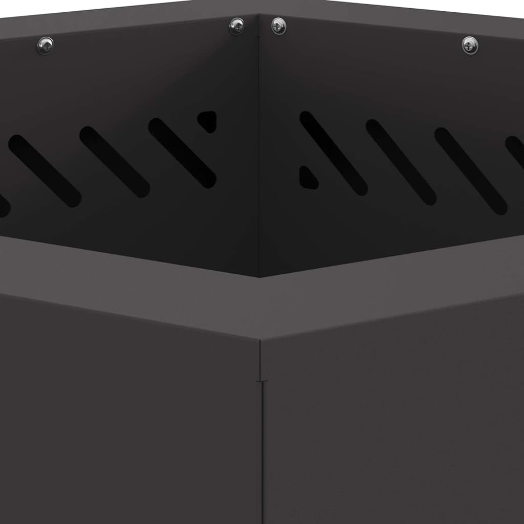 vidaXL Smokeless Fire Pit Black 48 x 48 x 51 cm Steel - 10749