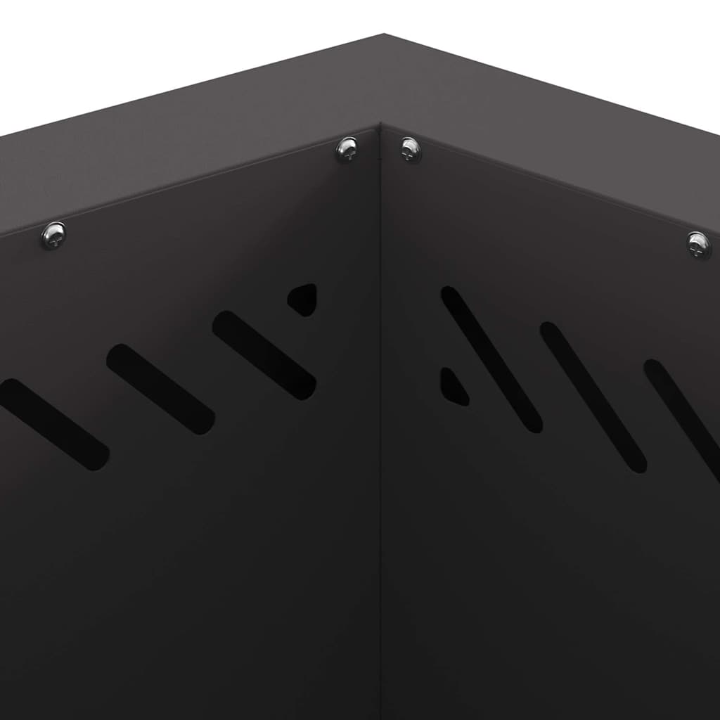 vidaXL Smokeless Fire Pit Black 48 x 48 x 51 cm Steel - 10749