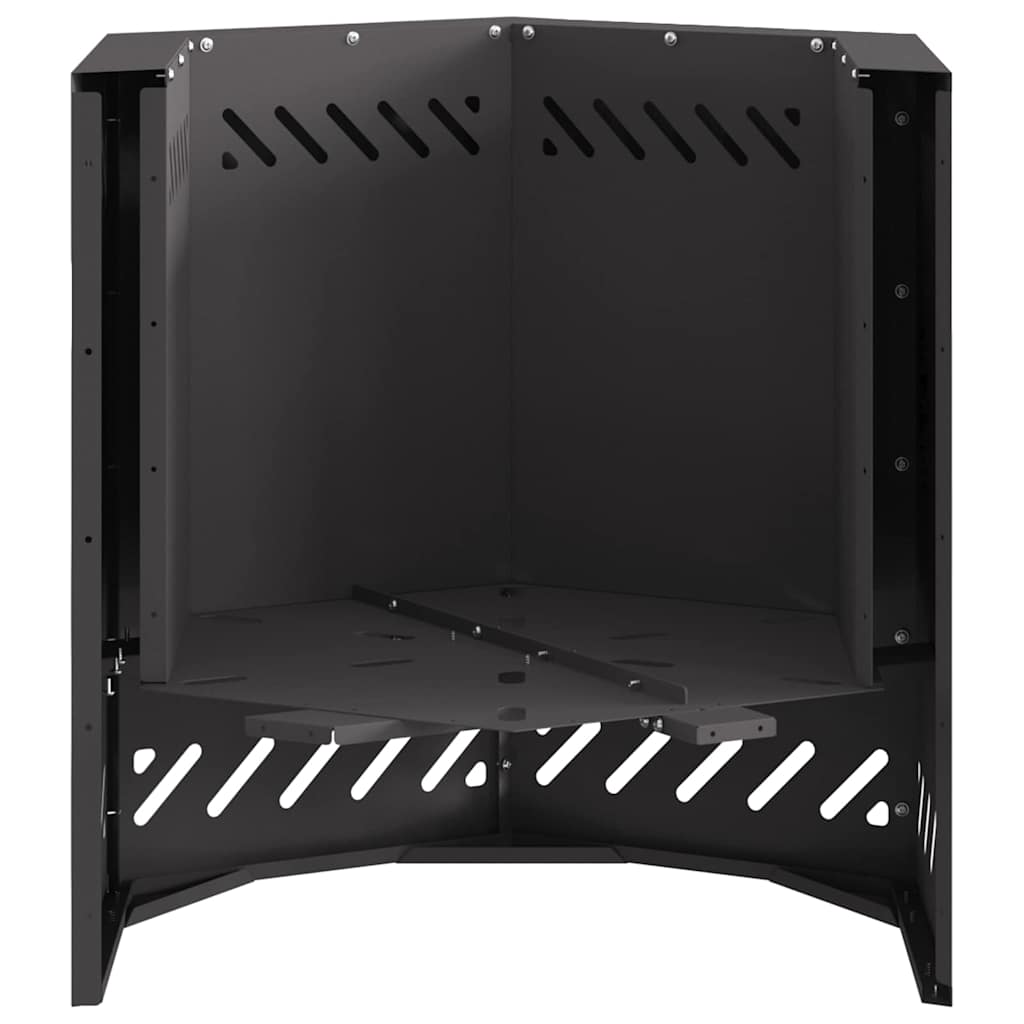 vidaXL Smokeless Fire Pit Black 48 x 48 x 51 cm Steel - 10749