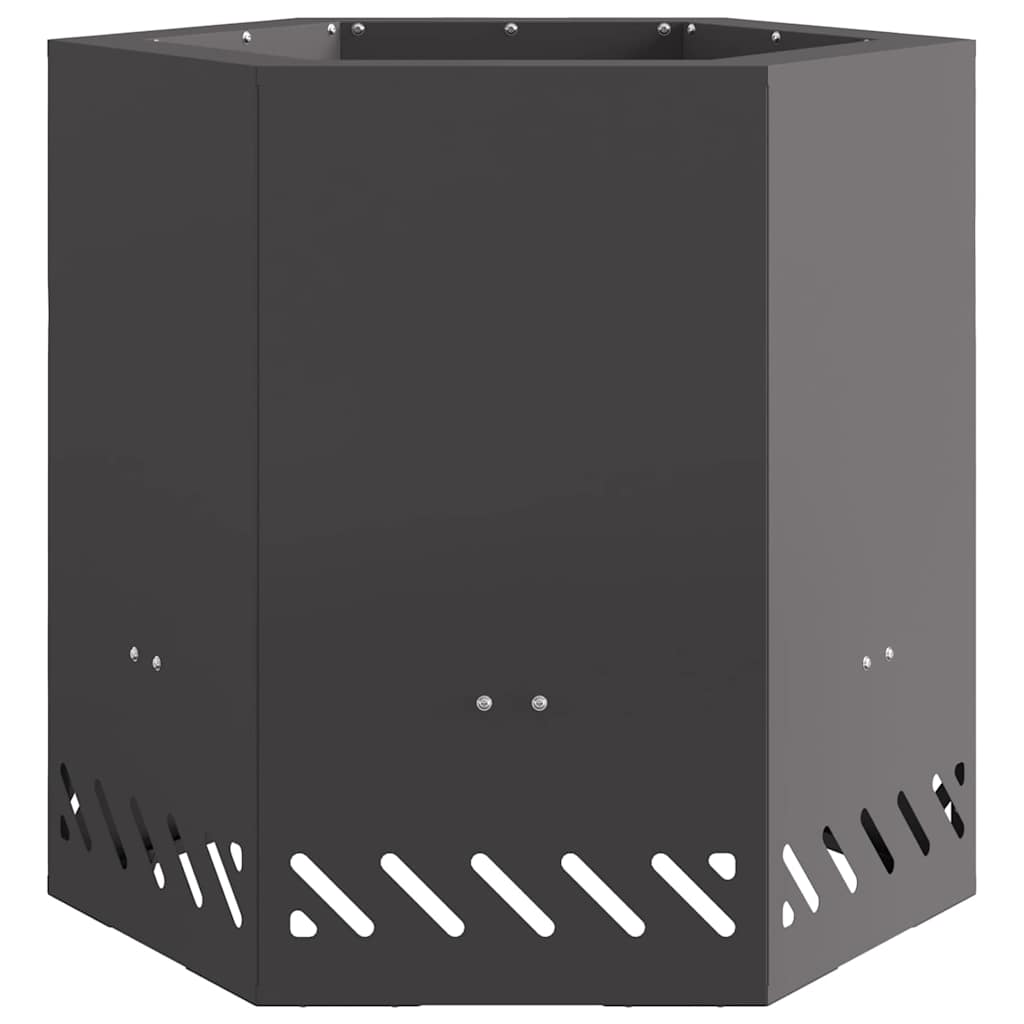 vidaXL Smokeless Fire Pit Black 48 x 48 x 51 cm Steel - 10749