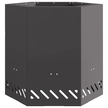 vidaXL Smokeless Fire Pit Black 48 x 48 x 51 cm Steel - 10749