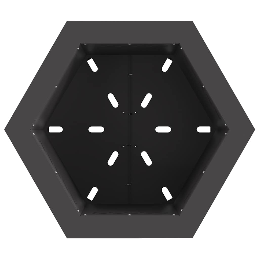 vidaXL Smokeless Fire Pit Black 48 x 48 x 51 cm Steel - 10749