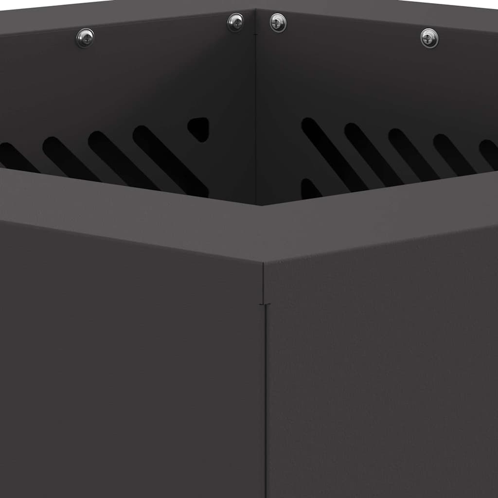 vidaXL Smokeless Fire Pit Black 38 x 38 x 51 cm Steel - 10751