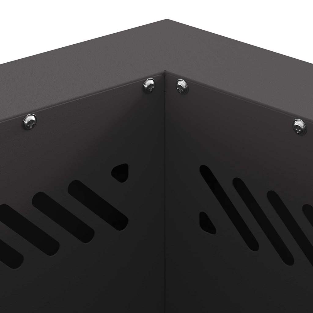 vidaXL Smokeless Fire Pit Black 38 x 38 x 51 cm Steel - 10751
