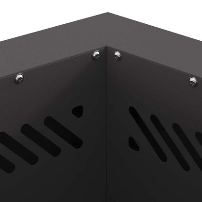 vidaXL Smokeless Fire Pit Black 38 x 38 x 51 cm Steel - 10751
