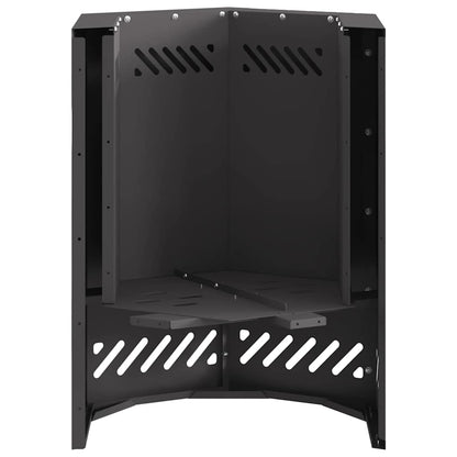 vidaXL Smokeless Fire Pit Black 38 x 38 x 51 cm Steel - 10751
