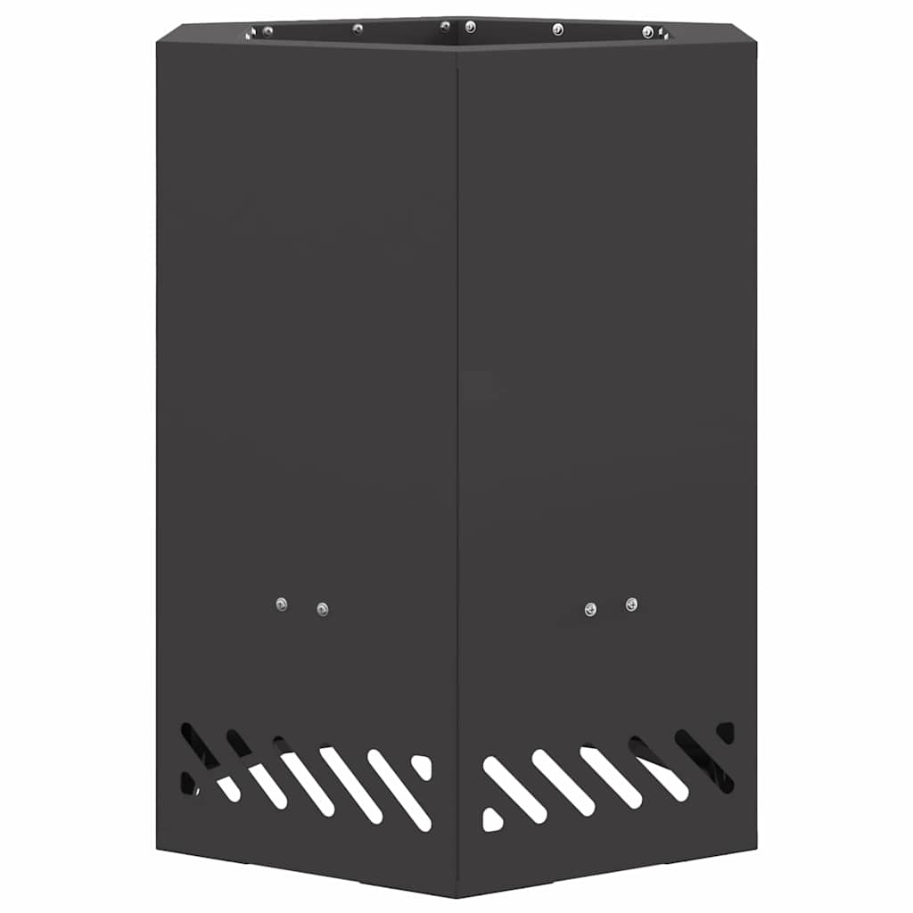 vidaXL Smokeless Fire Pit Black 38 x 38 x 51 cm Steel - 10751