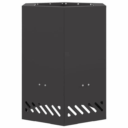 vidaXL Smokeless Fire Pit Black 38 x 38 x 51 cm Steel - 10751